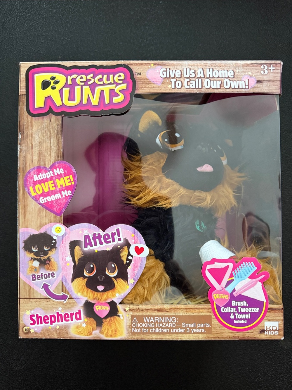Shepherd Plush Toy - Black & Brown